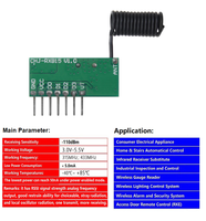 RXB15 433MHz inalámbrico RF ASK 4CH módulo receptor Control remoto superheterodino RX módulo receptor con función de decodificación