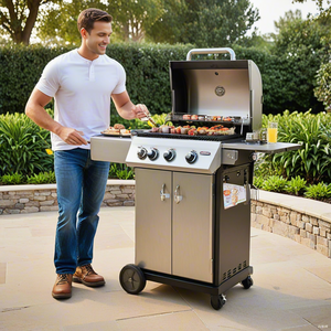 4-Burner BBQ With Side Burner 49200 BTU Output Cooking Grids Outdoor FF-ST-4B-03 Gas Bbq Grill - Product Image 3