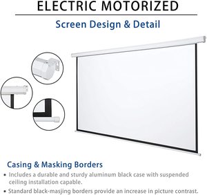 Pantalla de proyector eléctrica de 120 pulgadas con control remoto automático interior desplegable motorizado 4K 3D HD pantallas de proyección para películas - Product Image 4