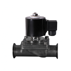 Válvula Solenoide Sanitaria de Acero Inoxidable de Grado Alimenticio COVNA 12V 24V Normalmente Cerrada con Abrazadera Triple para Leche - Product Image 5