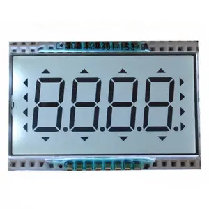 4 Digit 투명 Lcd Panel Custom HTN 핀 Connector 디스플레이 Module Liquid Crystal Display 세그먼트 (segment) 형 Lcd 스크린 대 한 Scale