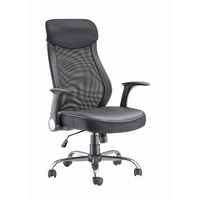 Chaise de bureau ergonomique pivotante au design moderne, avec dossier en maille, fonction réglable, base en aluminium EN1335 – Offre Spéciale