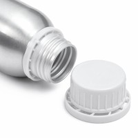 Bouteille de recharge diffuseur de parfum 200 ml en aluminium brillant avec bouchon blanc et bouchon intérieur inviolable