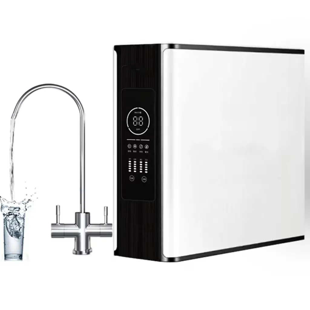 جهاز تنقية مياه الشرب المنزلي المباشر RO بالتناضح العكسي 600G جهاز المطبخ المزود بمياه نقية ذكي من دون أسطوانة
