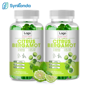 OEM Private Label Zitrus-Bergamotte-Gummis Nahrungsergänzungsmittel zur Immununterstützung Gesundes Altern Vegane Gummis 60 Stück Limetten-Geschmack - Product Image 1
