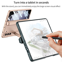 Dernières tendances Shell Film intégré étui à crayons tout compris pour Galaxy Z Fold5 trou de précision avec étui de téléphone support