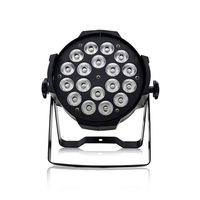 Projecteur PAR en aluminium moulé sous pression pour scène, 18 LED 10W pleine couleur DMX512 4-en-1, pour mariages, spectacles et ambiance festive
