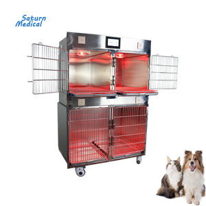 304 Stainless Steel Reusable Touchscreen Large Animal Pet Hospital Veterinary Clinic Cat <strong>Dog</strong> <strong>Heating</strong> Red Light Therapy <strong>Kennel</strong> - Product Image 1