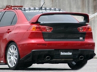 CHARGESPEED FOND LIGNE FIBRE de CARBONE de STYLE LÈVRE ARRIÈRE COUVERTURE POUR 2008-2015 MITSUBISHI LANCER EVO X