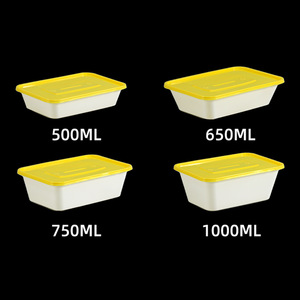 Food Grade PP Square Takeout Box <b>Microwave</b> Safe Refrigerated Disposable Lunch Box 035 - Product Image 3