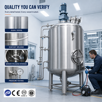 Cuve de Fermentation Alimentaire 2500L 700L en Acier Inoxydable avec Contrôle PLC, Chemise de Refroidissement, Moteur, Pompe et Récipient Sous Pression pour la Production de Boissons