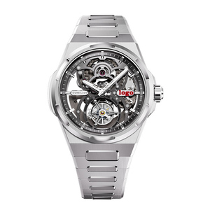 Montre automatique mécanique de luxe pour <span class=keywords><strong>homme</strong></span> avec tourbillon ajouré, personnalisable, en cristal de saphir, lumineuse et étanche. - Product Image 5