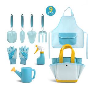 Équipement personnalisé en métal et en bois coffre-fort plage <span class=keywords><strong>bac</strong></span> <span class=keywords><strong>à</strong></span> <span class=keywords><strong>sable</strong></span> jouet 9 pièces enfants ensemble d'outils de jardinage - Product Image 1