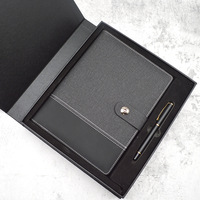 Journal intime à feuilles mobiles en PU tout-en-un avec logo personnalisé Clé USB A5 Chargement sans fil Powerbank Notebook