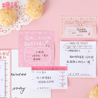 Diario de cocina con dibujos animados, notas adhesivas para hacer lista, papel de notas, cuaderno pequeño portátil, 40 páginas por paquete