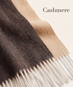 Bufanda de Cachemira 100% Pura con Diseño Degradado Multitono en Contraste, Chal Largo para Invierno - Product Image 2