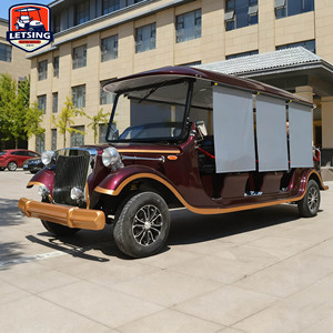 <strong>Electric</strong> Vintage <strong>Car</strong> with Sunshade Curtain 8 <strong>Seater</strong> Retro Sightseeing <strong>Car</strong> for Resort 5KW Motor Lithium Battery LED Lights - Product Image 2