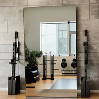 Miroirs muraux et de sol rectangulaires sans cadre de taille personnalisée Miroirs décoratifs de sécurité pour studio de danse et salle de sport de haute qualité