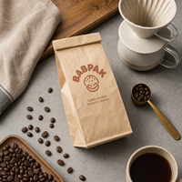 Sac à sandwich en papier kraft personnalisé, qualité alimentaire, pochette en papier jetable, emballage avec logo pour boulangerie à emporter