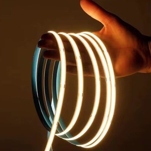 High Brightness Cri 90 5mm Free Cut Flexible Dotless Cob Led Strip Light White 6000K 4000K 3000K 12v 24v Cob Led Strip