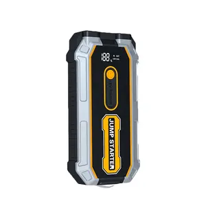 휴대용 12V 12800mAh 500A 점프 스타터 스트로브 기능 및 안전 해머 포함