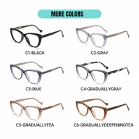 Lunettes optiques élégantes et modernes à monture œil de chat en acétate TR, anti-lumière bleue, charnière à ressort, pour usage quotidien