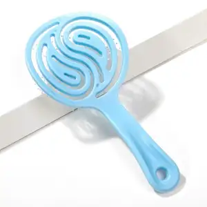 New Style Lollipop Round Comb Hair Brush Beleza Styling Oco Detangling Brush Round Nylon Pins Wave Brush