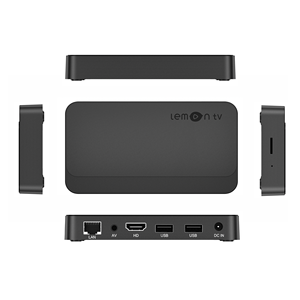 New L1 L2 Lemon TV Box 4K HDR Voice Control <strong>Android</strong> TV Set-Top Box with Dual Band Wi-Fi <strong>Free</strong> ATV Launcher and Watch <strong>Apps</strong> - Product Image 1
