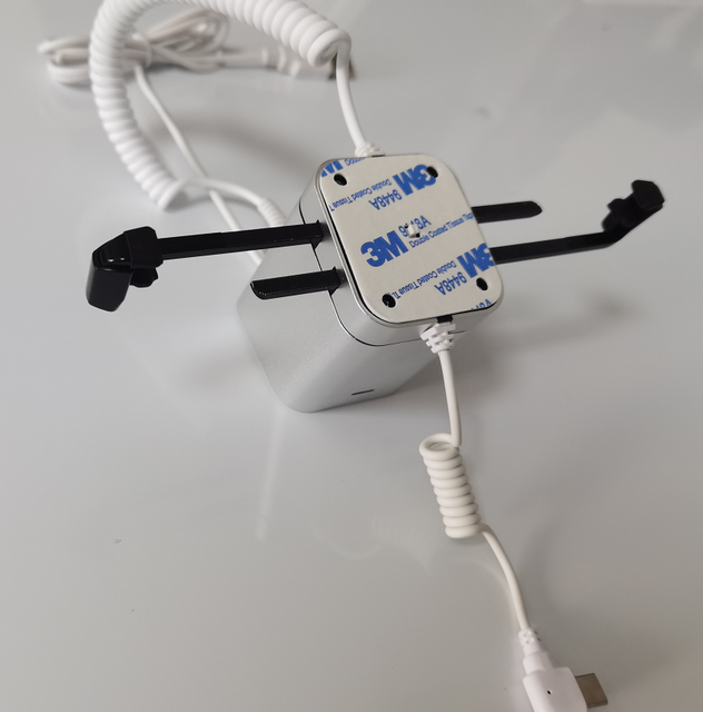 Desktop Tablet PC Security Display Holder Aluminum Alloy iPad Anti-theft Lock Stand With 2 Metal Clamps IR Unlock Alarming
