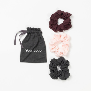 Wholesale logo Hair Accessories for Girls Bamboo Fiber Custom Hair Scrunchies for Parties Sweet Available