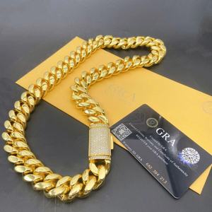 Joias finas de hip hop em prata 925 VVS Moissanite colar de corrente cubana para homens pulseira de aço inoxidável para mulheres - Product Image 1