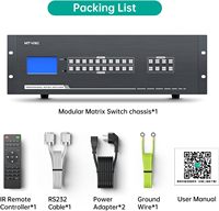 Commutateur matriciel modulaire MT-VIKI 4K 16 ports avec entrées/sorties audio, interface web, commutation transparente, cartes d'entrée/sortie personnalisables, en stock