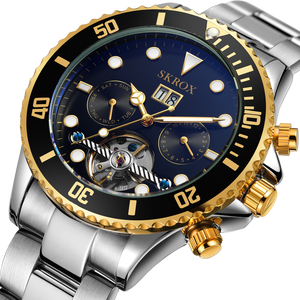 Reloj deportivo de marca de lujo de diseñador para hombre, banda de acero inoxidable de 43mm, regalo OEM, reloj mecánico automático Tourbillon de múltiples funciones - Product Image 2