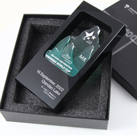 Nouveau Design Moule Créatif Trophée Cristal Cadre Noir Couleur Personnalisée Plaque Cristal Trophée Prix Banquet Événements Prix Trophée Cristal