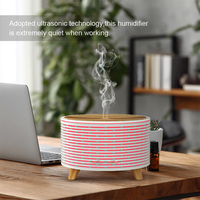 Nouvel Humidificateur d'Air Ultrasonique Écologique en Plastique Exquis avec Lumière Colorée et Diffuseur d'Arômes Électrique de Table pour la Maison