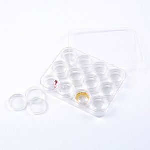 Boîte de rangement transparente en plastique pour bijoux, perles, strass, et accessoires de manucure – Organisateur vide pour salon de beauté - Product Image 1