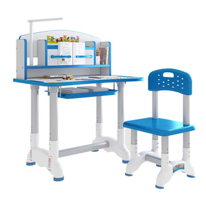Children <b>Study</b> Desk And Chair Set 70x45cm Height Adjustable For Kids Modern Simple Design Plastic <b>Material</b> - Product Image 4