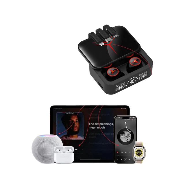 Top-selling Game M88 Plus TWS LED Display Wireless Earbuds Gaming In-ear Headphones