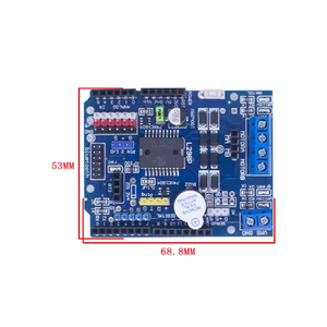 Module de commande de moteur CC L298P Shield R3, carte de commande 2A double pont H bidirectionnel pour relais R3 5V 12V - Product Image 5
