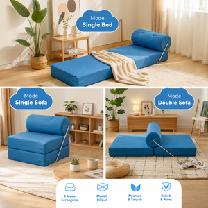E Z <b>Bed</b> Switch 3 in 1 Foldable <b>Sofa</b> <b>Bed</b> combines modern comfort and flexible design with high density foam for daily living - Product Image 6