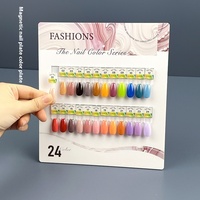 Nouvelle plaque d'affichage d'art d'ongle magnétique colorimétrique en plastique et en métal en forme de main présentoir de travail modèle de couleur