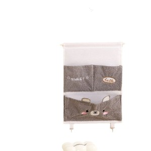 Fleece Canvas <b>Wall</b> <b>Storage</b> Bag Rectangle Multi Pocket Organizer For Keys Notebooks Living Room Student Dormitory Use - Product Image 5