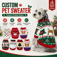 Pull de Noël pour chien, pull chaud en tricot pour animaux de compagnie, motif renne et flocon de neige, vêtements d'hiver pour chiens de petite et moyenne taille
