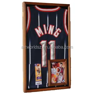 Jersey Display Frame Case mit UV-Schutz Kleiderbügel für Baseball Basketball Fußball Fußball Hockey Shirt und Uniform Schwarz