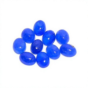 พลอยหยกสีฟ้าอมเขียวทรงรีเจียระไนแบบคาโบชองจาก Jaura Jewels ดีไซน์โดดเด่นสำหรับทำแหวนหรือจี้ - Product Image 1