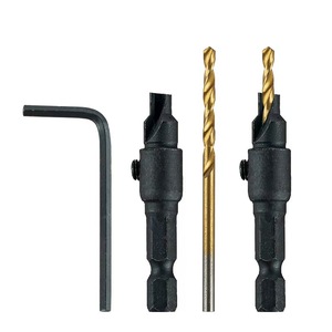 Yiduo Countersink <b>Drill</b> <b>Bit</b> 6.35mm Hex Shank 2 Flute Tialn Coated For Woodworking And Nonferrous Metals - Product Image 1