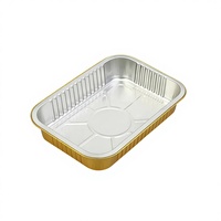 Contenants en aluminium jetables à paroi lisse avec couvercle en aluminium, qualité alimentaire, recyclables, capacité 750 ml, vente en gros usine