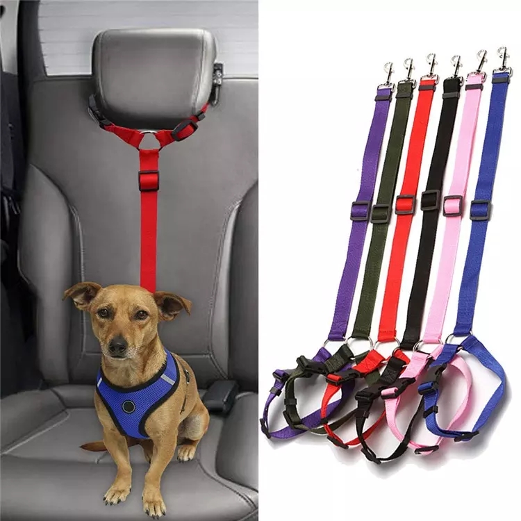 Ceinture de sécurité universelle pour chien et chat, réglable et personnalisée, prolongateur de ceinture de sécurité de voiture, Clip de voyage