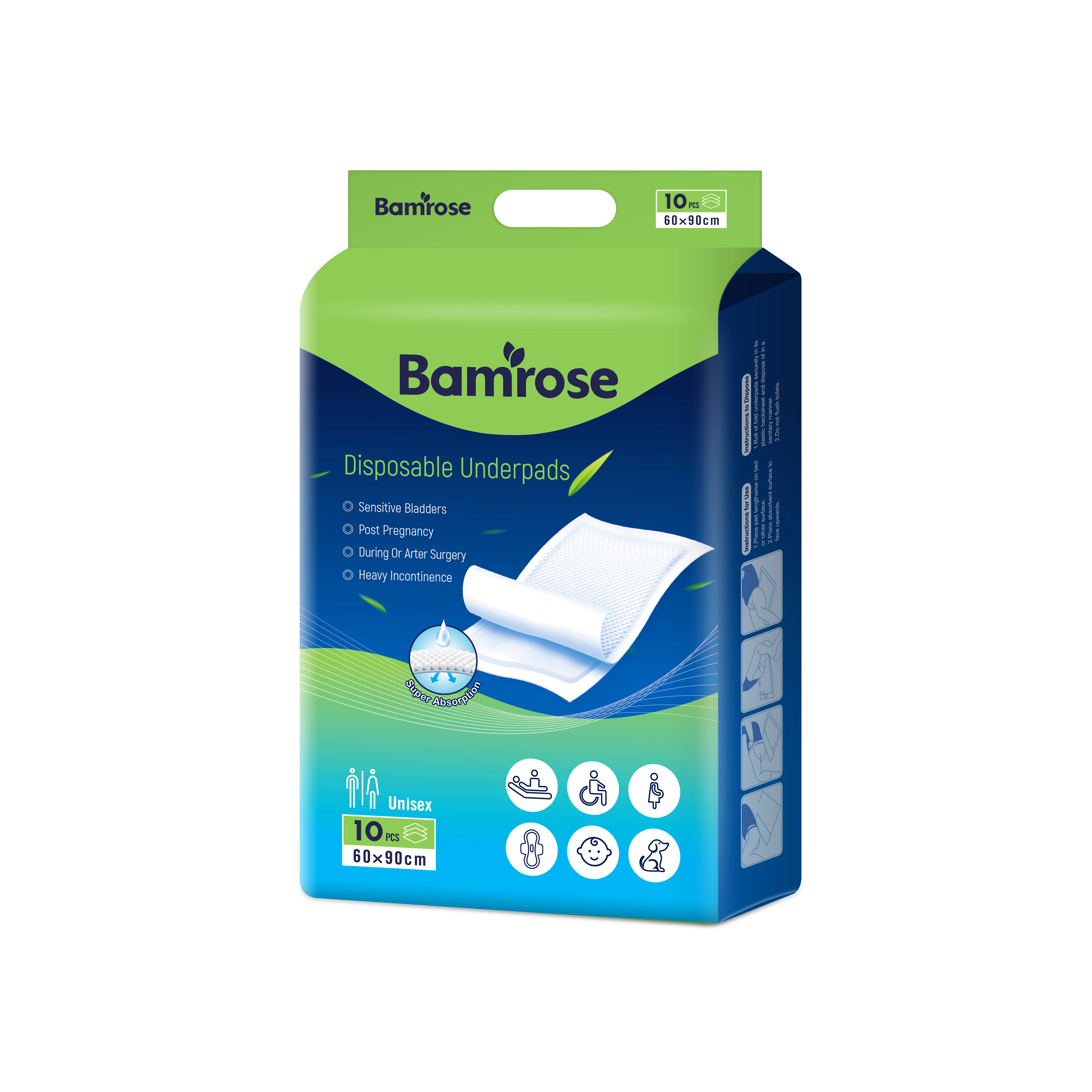Гигиеническая прокладка Bamrose, бесплатный образец, самая дешевая экологическая прокладка для ухода за больными