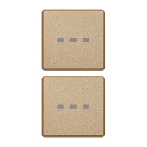 Clés de porte plates en or satiné 3,5x1,5 pouces, finition neutre pour usage intérieur - Product Image 1